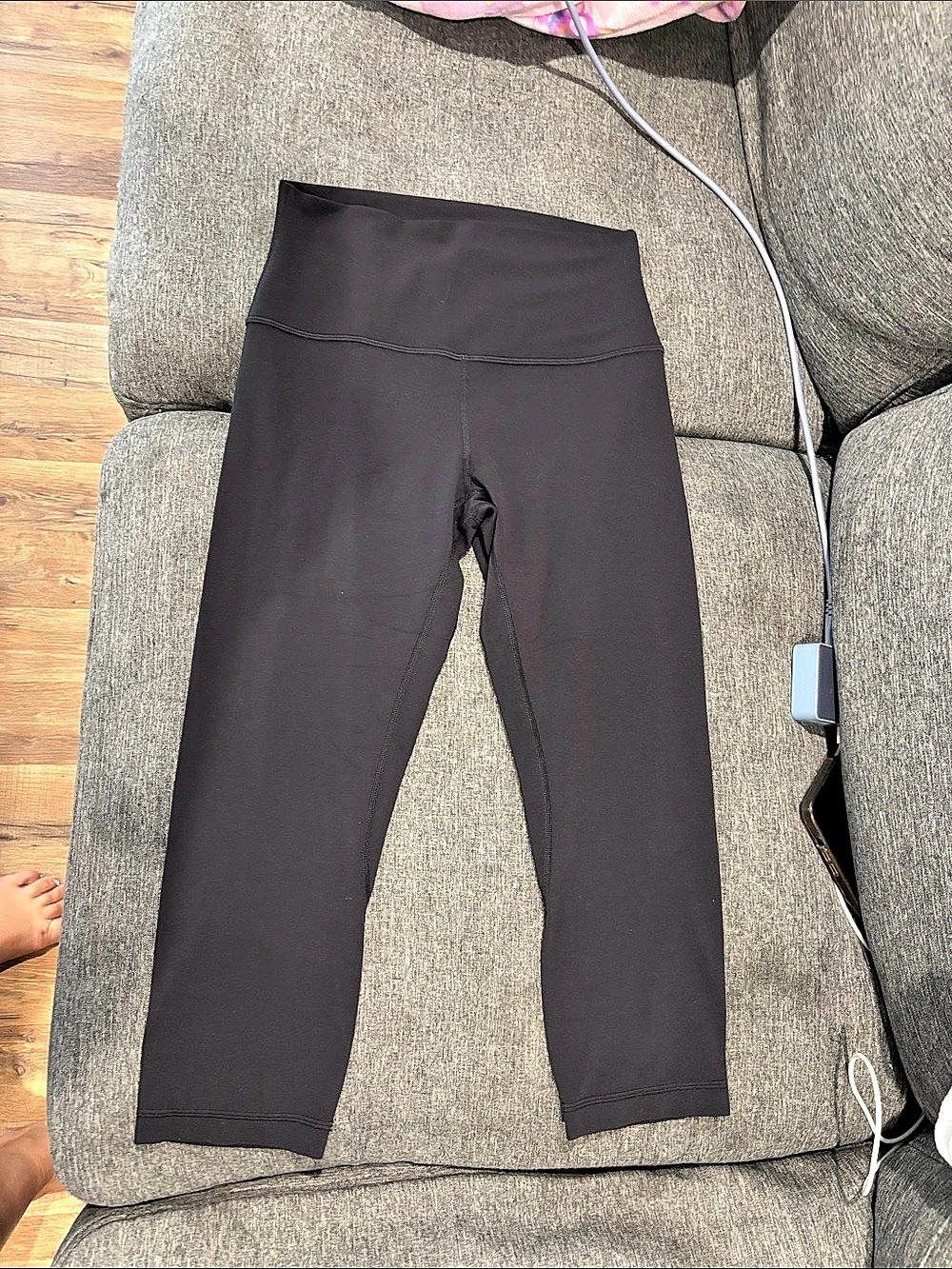 lululemon Align High-Rise Crop 21" Black Leggings Size 8